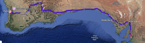 map perth to adelaide golf tour